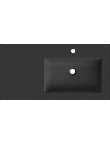 Mexen Otis umywalka wpuszczana w blat prawa 91 x 46,5 cm, czarna mat - 25189071P, 2 image