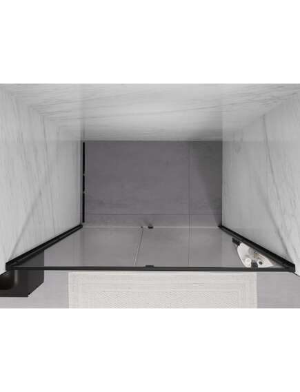 Mexen Exo drzwi prysznicowe uchylne 150 cm, transparent, czarne - 819-150-000-70-00, изображение 5
