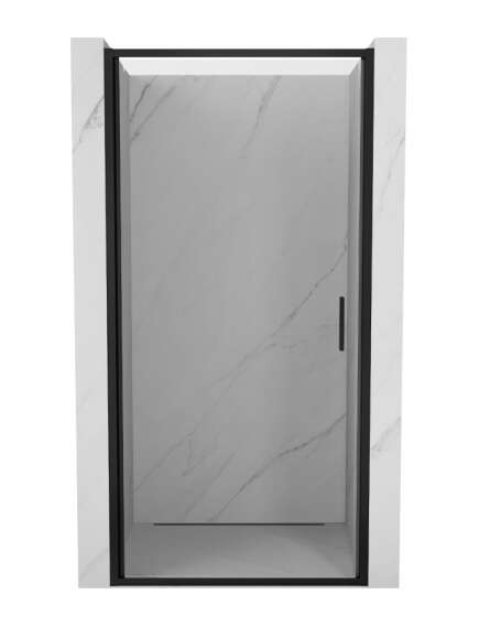 Mexen Exo drzwi prysznicowe uchylne 85 cm, transparent, czarne - 817-085-000-70-00