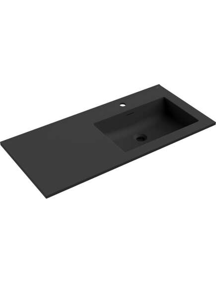 Mexen Otis umywalka wpuszczana w blat prawa 101 x 46,5 cm, czarna mat - 25181071P