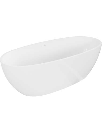 Mexen Torino wanna wolnostojąca z konglomeratu 155 x 78 cm, biała połysk - 57271557810