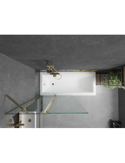 Mexen Flip parawan nawannowy 1-skrzydłowy 100 x 150 cm, transparent, złoty - 894-100-101-50-00, 5 image