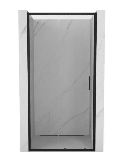 Mexen Exo drzwi prysznicowe rozsuwane 125 cm, transparent, czarne - 8151-125-000-70-00