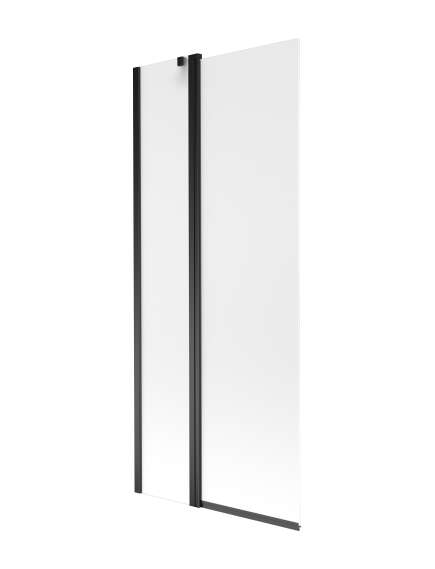 Mexen Flip parawan nawannowy 1-skrzydłowy 80 x 150 cm, szron, czarny - 894-080-101-70-30