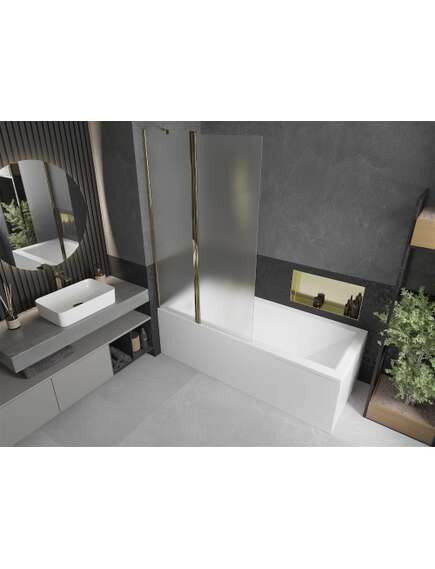 Mexen Flip parawan nawannowy 1-skrzydłowy 100 x 150 cm, szron, złoty - 894-100-101-50-30, изображение 2