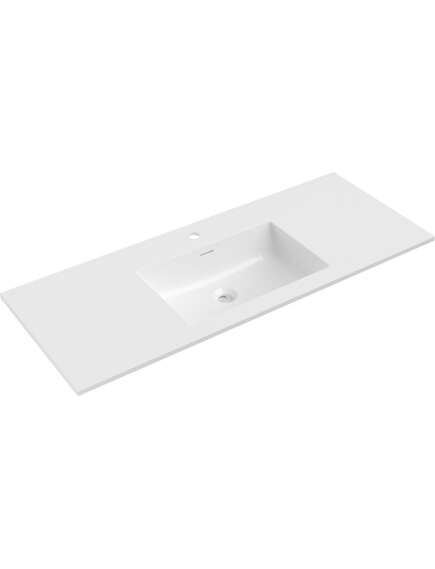 Mexen Otis umywalka wpuszczana w blat 121 x 46,5 cm, biała połysk - 25181200