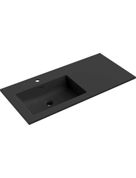 Mexen Otis umywalka wpuszczana w blat lewa 101 x 46,5 cm, czarna mat - 25181071L