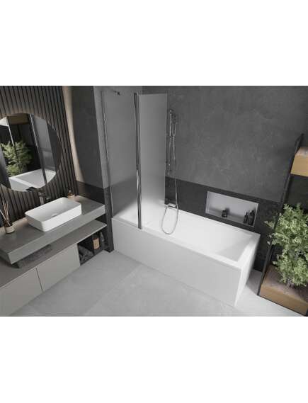 Mexen Flip parawan nawannowy 1-skrzydłowy 100 x 150 cm, szron, chrom - 894-100-101-01-30, изображение 3