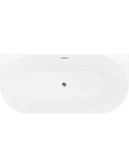 Mexen Oval Slim wanna wolnostojąca przyścienna 170 x 80 cm, biała, przelew chrom - 52661708000-01, изображение 2