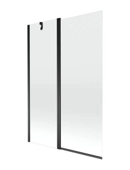Mexen Flip parawan nawannowy 1-skrzydłowy 120 x 150 cm, transparent, czarny - 894-120-101-70-00