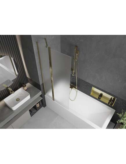 Mexen Flip parawan nawannowy 1-skrzydłowy 80 x 150 cm, szron, złoty - 894-080-101-50-30, изображение 4