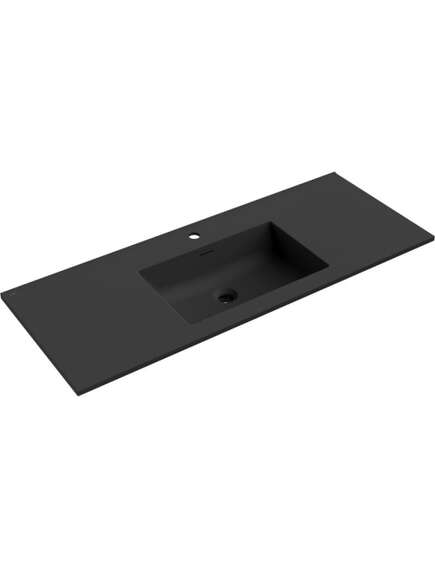 Mexen Otis umywalka wpuszczana w blat 121 x 46,5 cm, czarna mat - 25181271