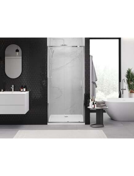 Mexen Exo drzwi prysznicowe rozsuwane 120 cm, transparent, chrom - 8151-120-000-01-00, изображение 4