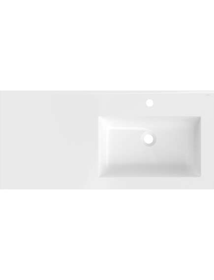 Mexen Otis umywalka wpuszczana w blat prawa 101 x 46,5 cm, biała połysk - 25181000P, 2 image