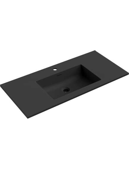 Mexen Otis umywalka wpuszczana w blat 101 x 46,5 cm, czarna mat - 25181071