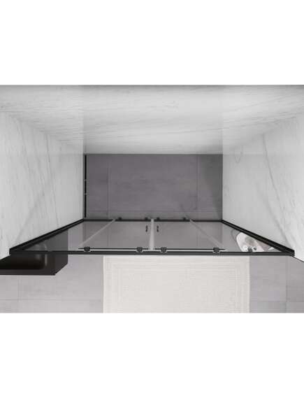 Mexen Exo drzwi prysznicowe podwójne rozsuwane 180 cm, transparent, czarne - 8152-180-000-70-00, 5 image