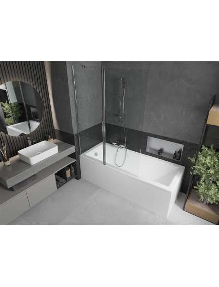 Mexen Flip parawan nawannowy 1-skrzydłowy 120 x 150 cm, transparent, chrom - 894-120-101-01-00, изображение 2