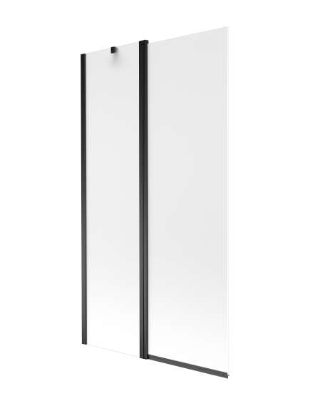 Mexen Flip parawan nawannowy 1-skrzydłowy 100 x 150 cm, szron, czarny - 894-100-101-70-30