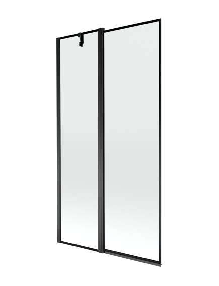 Mexen Flip parawan nawannowy 1-skrzydłowy 100 x 150 cm, czarny wzór, czarny - 894-100-101-70-70