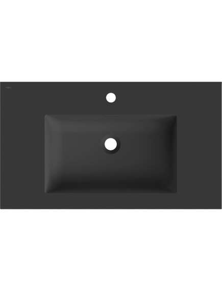 Mexen Otis umywalka wpuszczana w blat 81 x 46,5 cm, czarna mat - 25188071, 2 image
