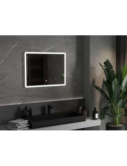 Mexen Navia lustro łazienkowe podświetlane 80 x 60 cm, LED 6000K, antypara - 9803-080-060-611-00, 2 image