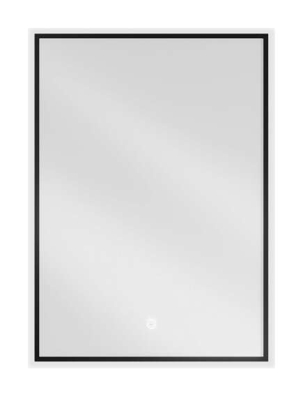 Mexen Erma lustro łazienkowe podświetlane 50 x 70 cm, LED 6000K, antypara, czarna rama - 9814-050-070-611-70