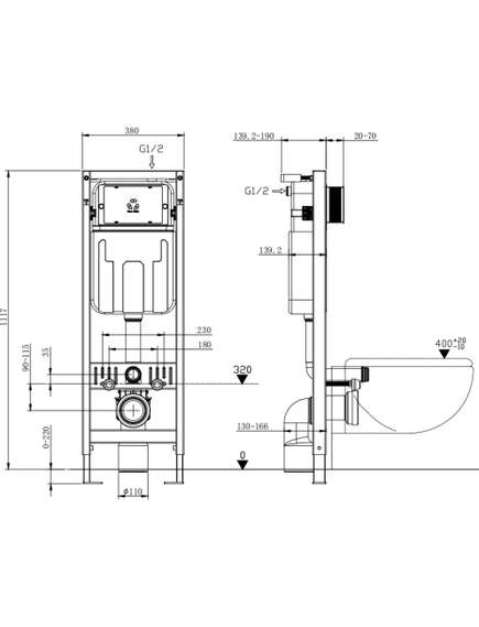 Mexen Fenix W stelaż podtynkowy do WC - 60105, 2 image