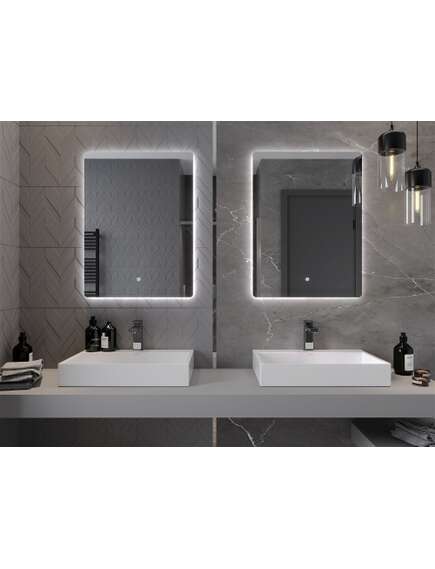 Mexen Sun lustro łazienkowe podświetlane 60 x 80 cm, LED 6000K, antypara - 9807-060-080-611-00, 4 image