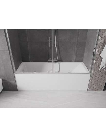 Mexen Velar Duo parawan nawannowy 2-skrzydłowy przesuwny 180 x 150 cm, transparent, chrom - 896-180-000-02-01, изображение 4