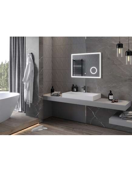 Mexen Kala lustro łazienkowe podświetlane z lusterkiem kosmetycznym 80 x 60 cm, LED 6000K, antypara - 9820-080-060-611-00, 3 image