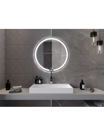 Mexen Rose lustro łazienkowe podświetlane, okrągłe 80 cm, LED 6000K, antypara - 9810-080-080-611-00, 4 image