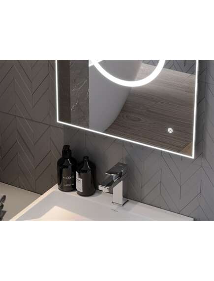 Mexen Koga lustro łazienkowe podświetlane 50 x 70 cm, LED 6000K, antypara - 9821-050-070-611-00, 5 image