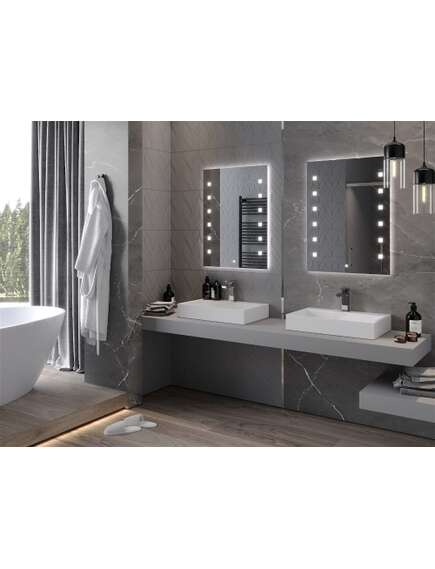 Mexen Ner lustro łazienkowe podświetlane 60 x 80 cm, LED 6000K, antypara - 9809-060-080-611-00, 3 image