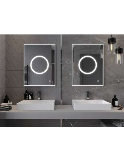 Mexen Koga lustro łazienkowe podświetlane 60 x 80 cm, LED 6000K, antypara - 9821-060-080-611-00, 4 image