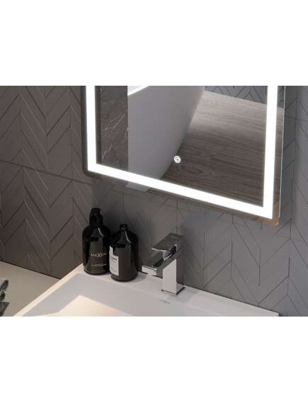 Mexen Onyx lustro łazienkowe podświetlane z lusterkiem kosmetycznym 60 x 80 cm, LED 6000K, antypara - 9813-060-080-611-00, 5 image