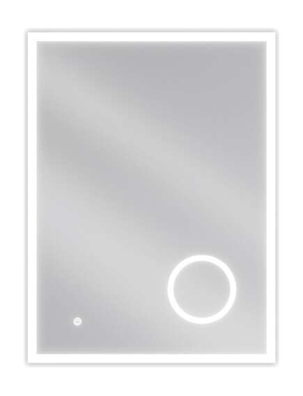 Mexen Kala lustro łazienkowe podświetlane z lusterkiem kosmetycznym 60 x 80 cm, LED 6000K, antypara - 9820-060-080-611-00