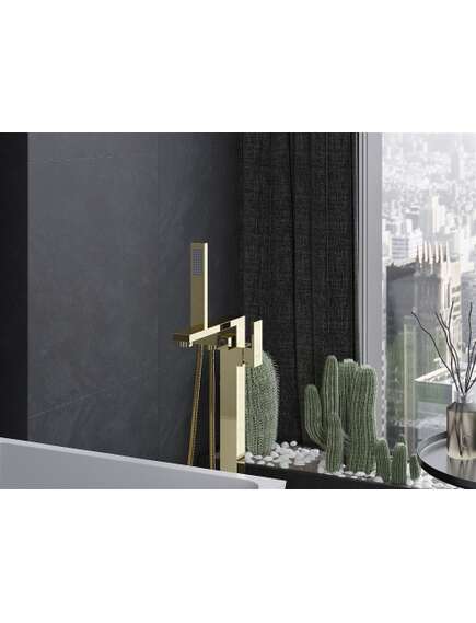 Mexen Urano wolnostojąca bateria wannowa, złota - 75233-50, изображение 3