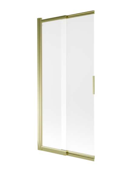 Mexen Fox parawan nawannowy 2-skrzydłowy przesuwny 85 x 150 cm, szron, złoty - 891-085-002-50-30
