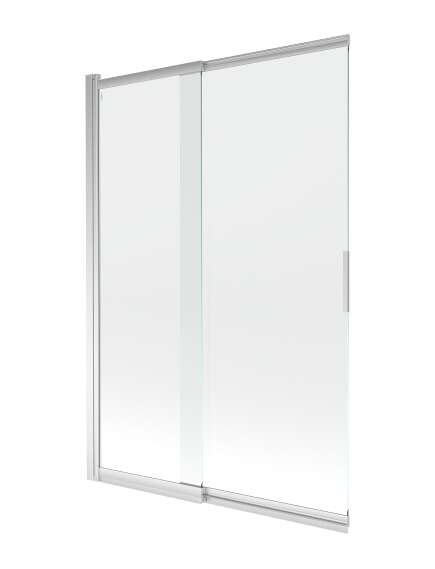 Mexen Fox parawan nawannowy 2-skrzydłowy przesuwny 120 x 150 cm, transparent, chrom - 891-120-002-01-00