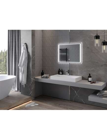 Mexen Zusa lustro łazienkowe podświetlane 80 x 60 cm, LED 6000K, antypara - 9808-080-060-611-00, изображение 3