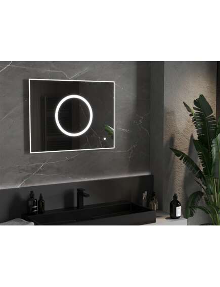 Mexen Koga lustro łazienkowe podświetlane 80 x 60 cm, LED 6000K, antypara - 9821-080-060-611-00, 2 image