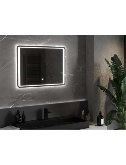 Mexen Zusa lustro łazienkowe podświetlane 80 x 60 cm, LED 6000K, antypara - 9808-080-060-611-00, изображение 2