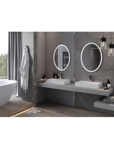 Mexen Elz lustro łazienkowe podświetlane 60 x 80 cm, LED 6000K, antypara - 9802-060-080-611-00, 3 image