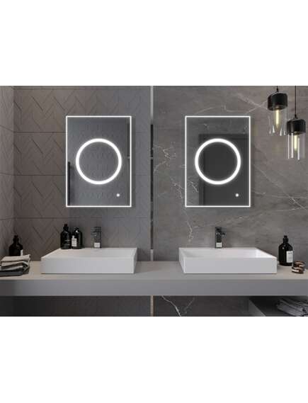 Mexen Koga lustro łazienkowe podświetlane 50 x 70 cm, LED 6000K, antypara - 9821-050-070-611-00, 4 image