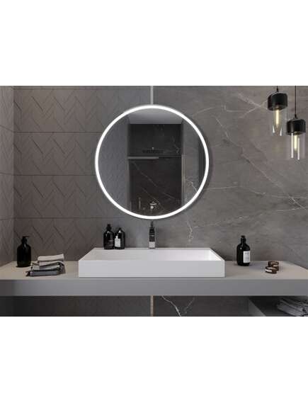 Mexen Gobi lustro łazienkowe podświetlane, okrągłe 90 cm, LED 6000K, antypara - 9801-090-090-611-00, изображение 4