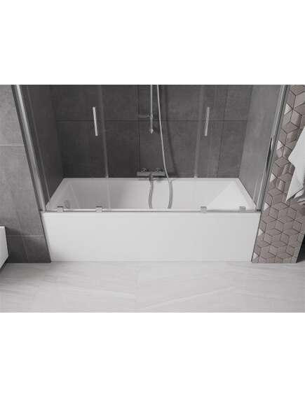 Mexen Velar Duo parawan nawannowy 2-skrzydłowy przesuwny 180 x 150 cm, transparent, chrom - 896-180-000-02-01, изображение 5