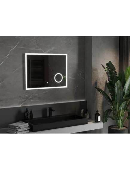 Mexen Kala lustro łazienkowe podświetlane z lusterkiem kosmetycznym 80 x 60 cm, LED 6000K, antypara - 9820-080-060-611-00, 2 image