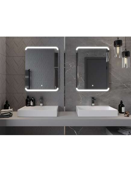 Mexen Nida lustro łazienkowe podświetlane 60 x 80 cm, LED 6000K, antypara - 9806-060-080-611-00, 4 image