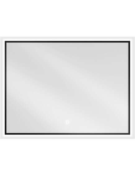 Mexen Erma lustro łazienkowe podświetlane 80 x 60 cm, LED 6000K, antypara, czarna rama - 9814-080-060-611-70