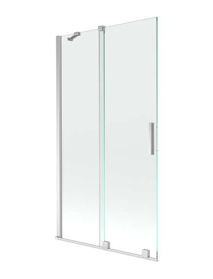 Mexen Velar parawan nawannowy 2-skrzydłowy przesuwny 100 x 150 cm, transparent, chrom - 896-100-000-01-01